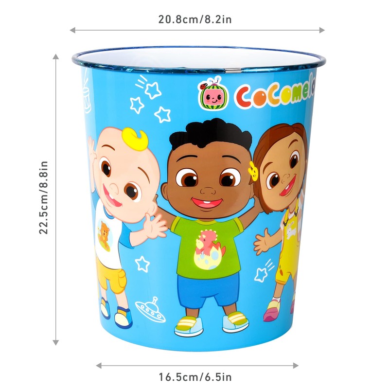 Cocomelon Kids Childrens Waste Bucket Paper Bin Basket for Bedroom