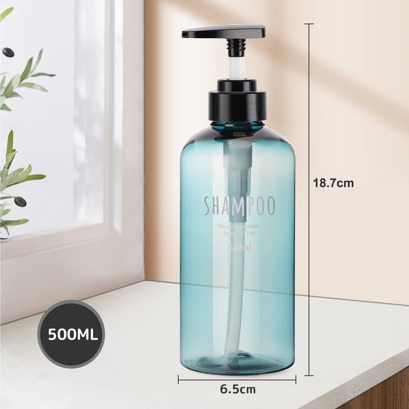 Shampoo Bottle Dispenser, Segbeauty Set of 3, Large Capacity, Refill