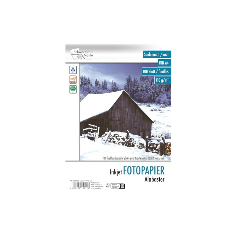 Schwarzwald Mühle Alabaster Matt 100 Sheets of Photo Paper 110
