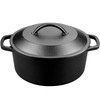 VORRINGARD Pre-Seasoned Cast Iron Dutch Oven with Lid, Round and