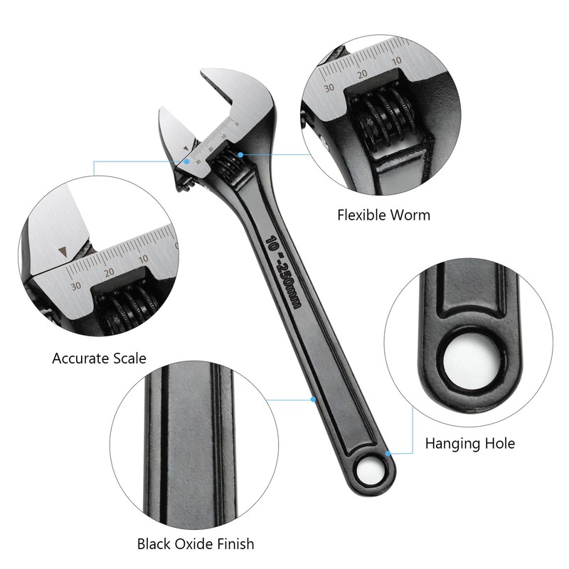 LYFJXX 4 Pieces Adjustable Wrench Set