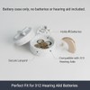 Zoravell Size 312 Hearing Aid Battery Case Keychain,Batteries Holder Storage,Easy