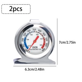 GroveEss Stainless Steel Dial Home Kitchen Oven Thermometer,Monitoring Oven Temperature Gauge,Portable Food Cooking Baking Thermostat,Temperature 50-300℃ Measurement Range