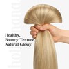 HOTBANANA Human Hair Clip in Hair Extensions, Balayage Light Blonde