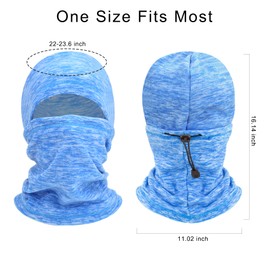 mysuntown Winter Balaclava Ski Mask, Tactical ski Full Face Cover Neck Warmer Hats Scarf for Men Women for Cold Weather (Blue)