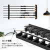 Wall Hanging Fishing Rod Holder, Rod Stand, Wall Mounted, Black,