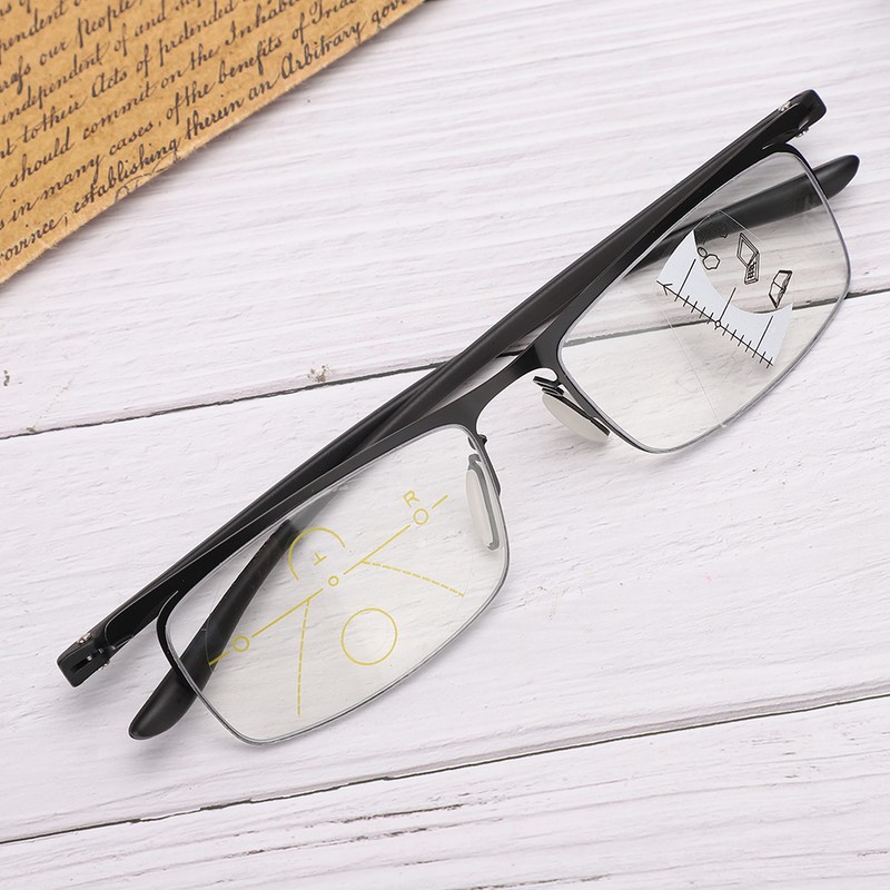 Fashion Anti Blue Rays Presbyopic Glasses Visual Fatigue Relief Multifocal
