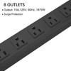 Metal 8 Outlet Mountable Power Strip, Wall Mount Outlet Power