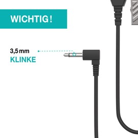 Earphones Sound Tube – 3.5 mm Jack – One Ear – Transparent with Retaining Clip – Headphones Headset for Radios