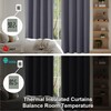 Simplebrand Ava Grey Blackout Curtains for Bedroom 63 Inch Length