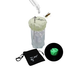 Ko Stop® Beverage Protector Lid with Keyring - Glow in the Dark - Protects Against K.O.Drips, Insects & Dirt - 100% Polyester - Reusable - Fits Almost All Glasses