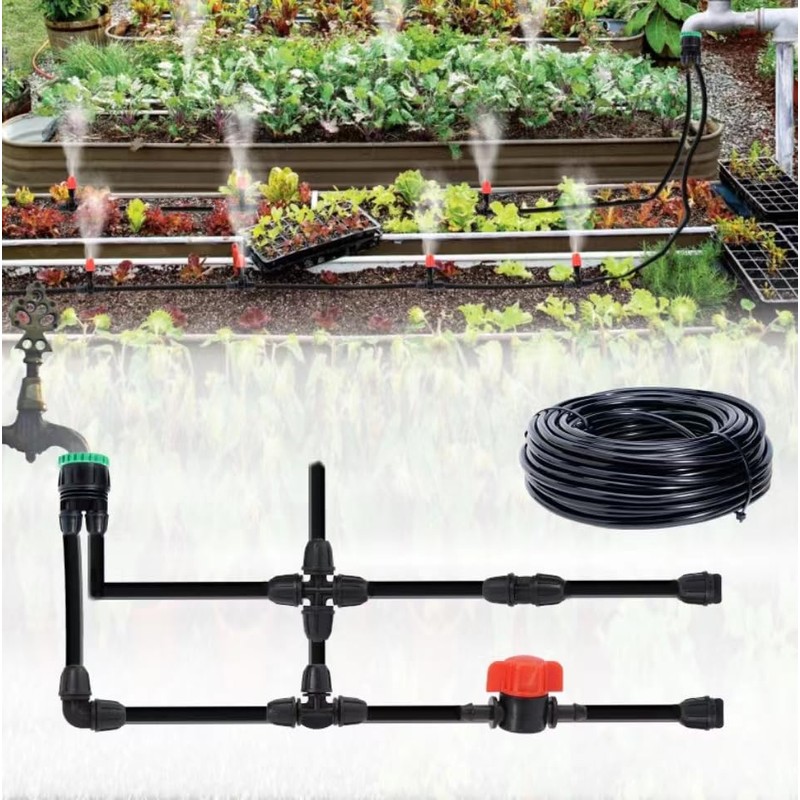 iBamso Drip Irrigation Barbed Connectors, Upgraded Drip Irrigation 90° Elbow