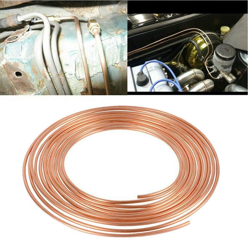 Brake Pipe Copper Nickel Tubing 25Ft 1/4" Car Replacement Brake