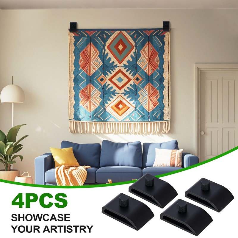 Tapestry Hanger, 4pcs Quilt Hangers for Wall for Display, Aluminium