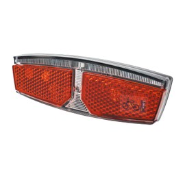 nean Bicycle E-Bike LED Rear Light, Rear Light with Reflector, Bicycle Light with StVZO Approval, Outdoor Rear Reflector, Rear Lamp 8 Candela, Red