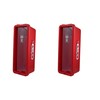 2 Pack! Red Surface-Mounted Fire Extinguisher Cabinet with Pull-Panel for