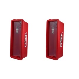 2 Pack! Red Surface-Mounted Fire Extinguisher Cabinet with Pull-Panel for 5 lb. Fire Extinguisher Box Outdoor Fire Cabinet Mounted Extinguisher Cabinet Fire Extinguisher Cover