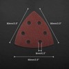 LEONTOOL 50 Pcs Triangle Sanding Pads 120 Grit 3-1/2 Inches