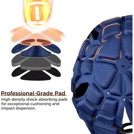 COOLOMG Children's Head Guard Helmet Sports Training Rugby Football Goalkeeper Goalkeeper Head Protector Support Adjustable (Head Circumference: 45-54 cm)