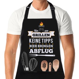 XCSJKJ Barbecue Apron for Men Personal BBQ Gift BBQ Apron Kitchen Apron Men Gift Ideas BBQ Apron Funny Aprons Am Grilling Black Aprons, black