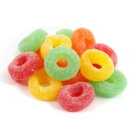 NY Spice Shop Assorted Gummy Rings - 1 Pound Chewy Candy Rings - Soft Fruit Rings - bulk Peach Rings Candy - jelly rings candy - Assorted Fruit Flavors Gummies