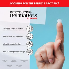 DermaDots Acne Patches - Pack of 48 Translucent Hydrocolloid Pimple Patch Spot Treatment Stickers with Tea Tree Oil & Salicylic Acid for Face and Body - Fast-Acting, Vegan & Cruelty Free Skin Care