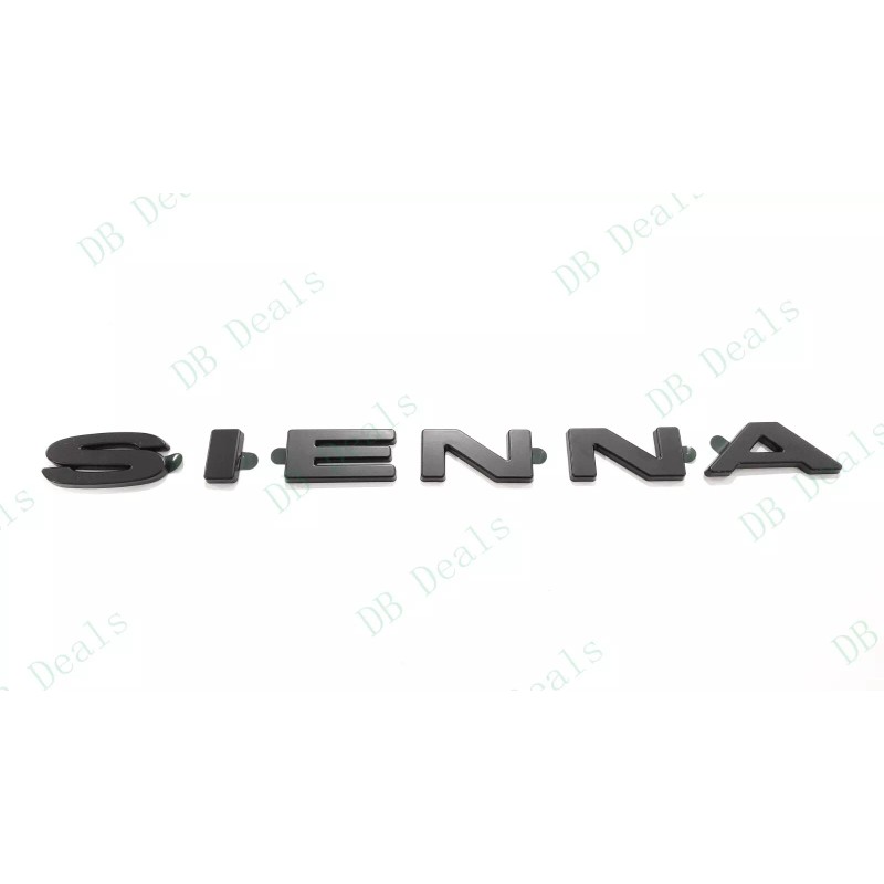Sienna OVERLAY Rear Liftgate Matte Black SIENNA Letter Logo Emblem