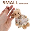 CALLARON 2-Piece Bear Plush Keychain Set for Couples Matching Bag