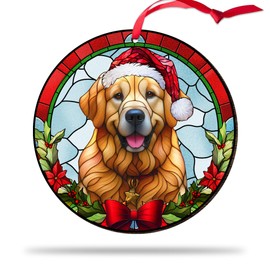 CEZII Dog Ornaments 2024, Golden Retriever Ornament for Xmas Tree Decoration, Dog Gift for Pet Dog Lovers, Dog First Christmas Ornament, Pet Puppy Ornament, Golden Retriever Gifts for Dog Owners