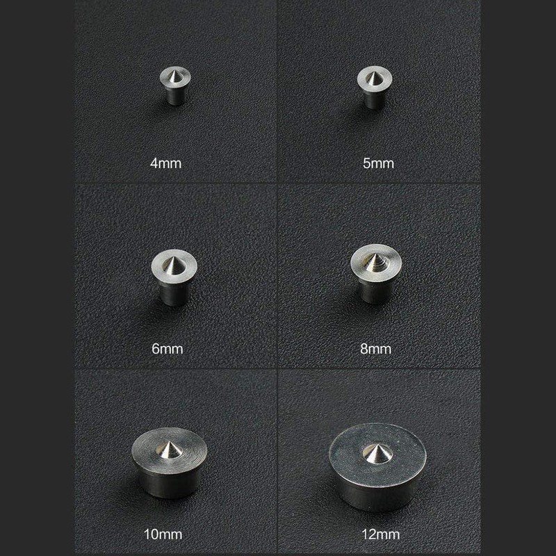 ANCLLO 6Pcs Round Wood Pin Locators 4-12mm Dowel Pins Center