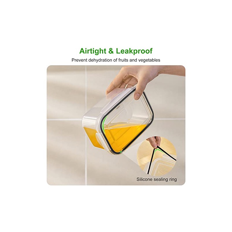 5-Piece Leakproof Fruit and Vegetable Storage Containers Set