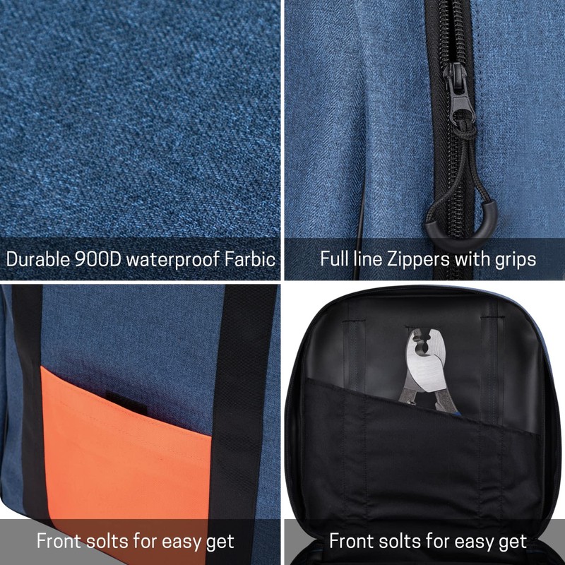 WISEPRO 15 Inch Jumper Cable Bag, Heavy Duty Cable Storage