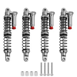 RZXYLRC Metal Adjustable Piggyback Shock Absorber Oil Damper for 1/10 RC Crawler Axial SCX10 i ii iii PRO Capra Tamiya CC01 D90 TRX4 HPI Upgrades (titanium, 100mm)
