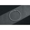 THE BLING KING 4mm Silver Plated Diamond Cut Pattern Belcher