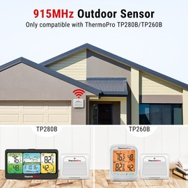 ThermoPro TX-7B Additional Outdoor Sensor Transmitter, Only for TP260B/TP280B Indoor Outdoor Thermometer Temperature and Humidity Monitor