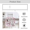 HOSNYE Table Runner Pink Romantic Travel in Paris,Cotton Linen Table