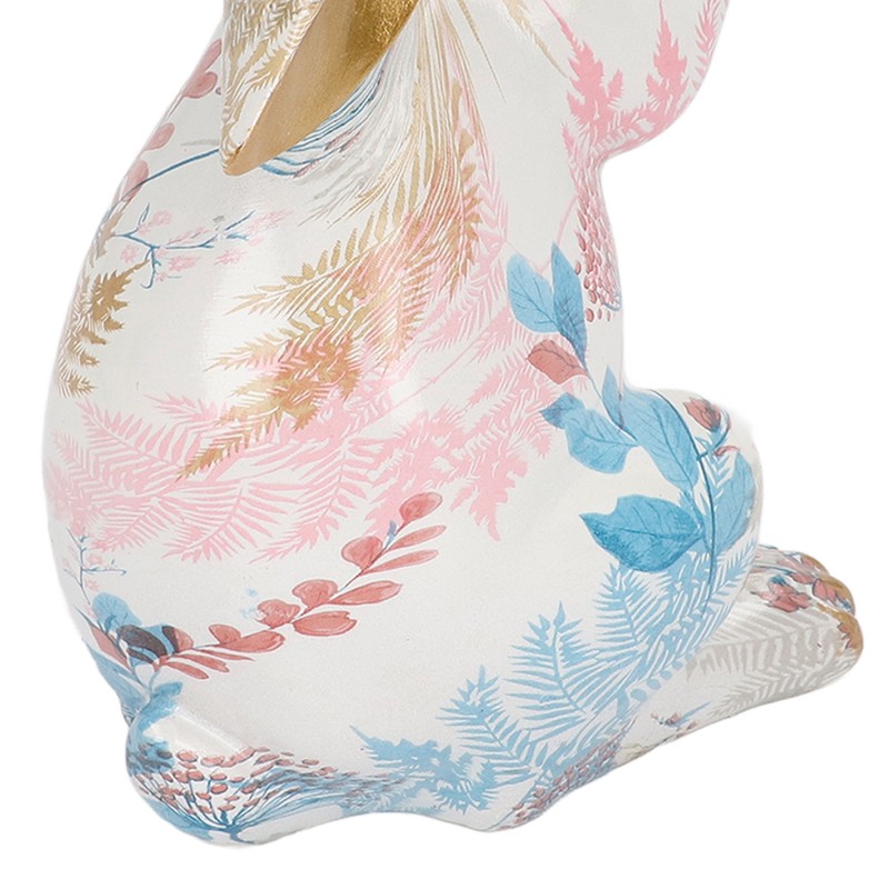 Rabbit Statue Nordic Style Handcrafted Painted Resin Rabbit Desktop Ornament