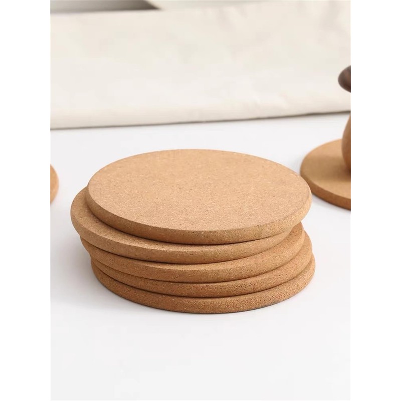 Round Hot Pan Coasters, Cork Coasters for Drinks, Coffee, Tea,