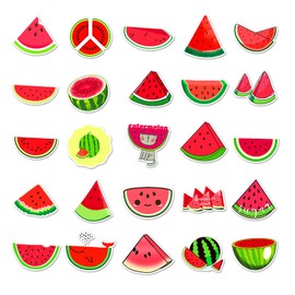 Bric Dodo Pack of 50 Watermelon Stickers Car Laptop Phone Guitar Skateboard Motorcycle Bicycle Watermelon Stickers Set Vinyl Waterproof Aesthetic Stickers for Teenagers Children Adults