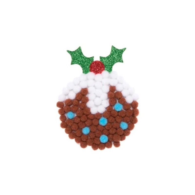 Baker Ross FE889 Christmas Pudding Kits, 5 Pack, Christmas Craft