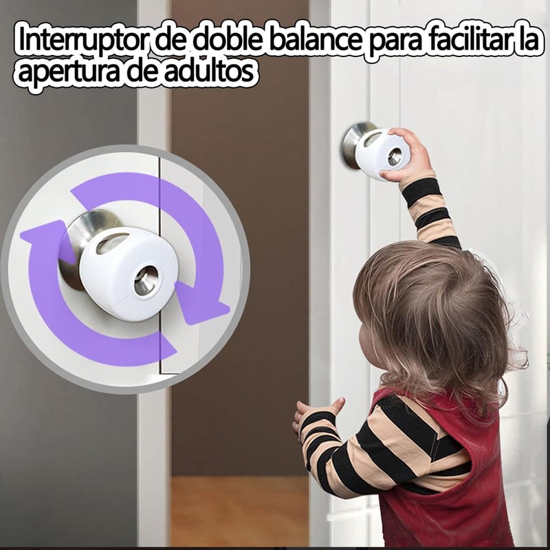 WEZCHUGHAOL Cubierta de Seguridad para Perilla de Puerta, 6pcs Cubiertas