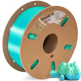 DURAMIC 3D Shiny Silk PLA Filament 1.75mm Blue Green, Shiny Metallic PLA Filament Dimensional Accuracy +/- 0.05 mm 1kg Spool(2.2 lbs)