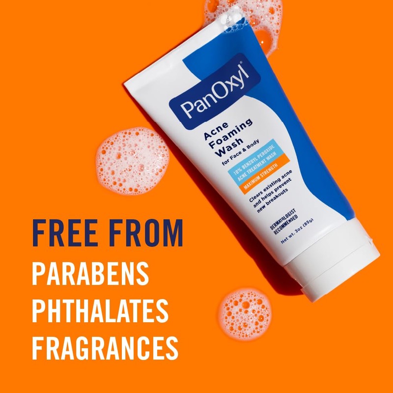 PanOxyl Acne Foaming Wash, 10% Benzoyl Peroxide, For Face &