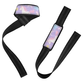 Correas de levantamiento de pesas acolchadas de neopreno de 26 pulgadas para levantamiento de pesas, levantamiento de pesas, culturismo, levantamiento de potencia, entrenamiento de fuerza, guantes de