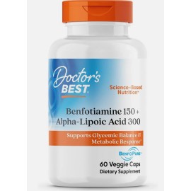 Doctor's Best Doctors Best Benfotiamine 150 + Alpha-Lipoic Acid 300 with Benfopure EXP 07/2026