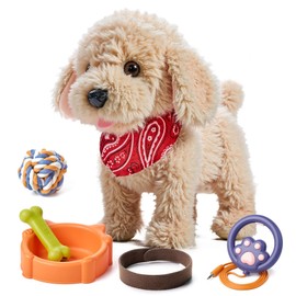 TUMAMA Interactive Dog Toy Children, Running Dog with Remote Control Lead for Running and Barking, Play Dog Children's Toy from 3 4 5 6 Years, Cuddly Toy Dogs - Walking, Barking, Tail Wagging