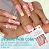 EternalClassic Pink French Tip Press on Nails Long Square Press