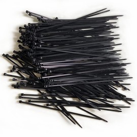 Black 8 inch 500pcs Cable Zip Ties Heavy Duty Premium Plastic Wire Ties with 41 Pounds Tensile Strength, Self-Locking Nylon Tie Wraps for Indoor and Outdoor