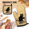 ZHANTUONE What Funny Heat Resistant Oven Mitts and Pot Holders