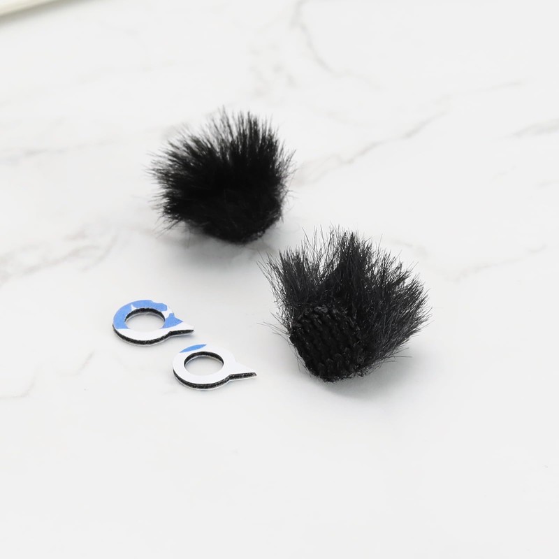eMagTech 10PCS Mini Microphone Furry Windscreen Camera Mic Wind Muff
